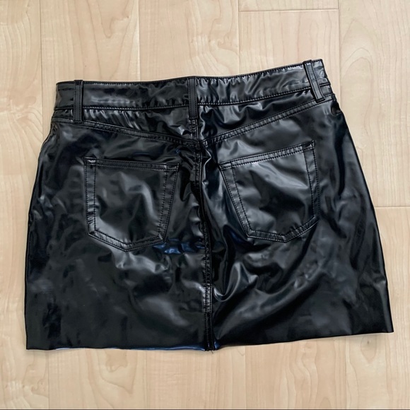 Topshop Vegan Leather Mini Skirt - Picture 3 of 4